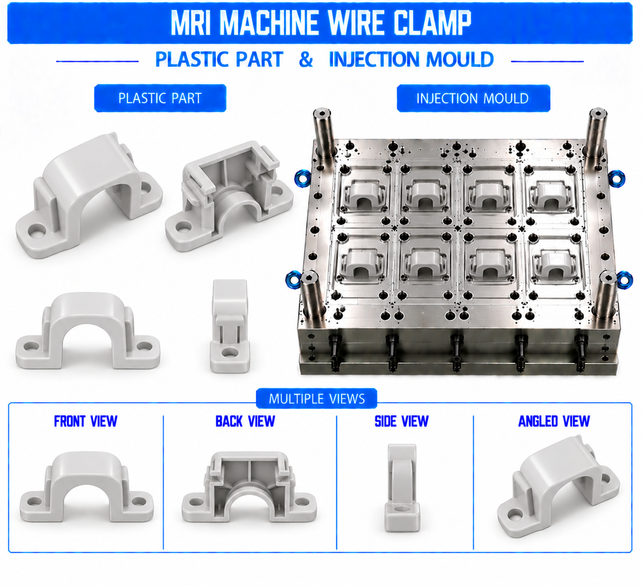MRI Machine Plastic Wire Clamp Mould and Moulding Services